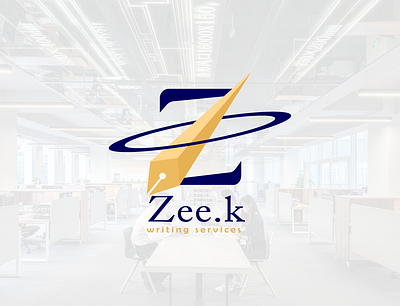 Zeek Writing Services Logo amazing flat logo branding design flat logo illustration logo