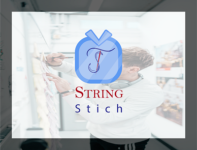 String Stich Logo amazing flat logo branding design flat logo illustration logo typography vector