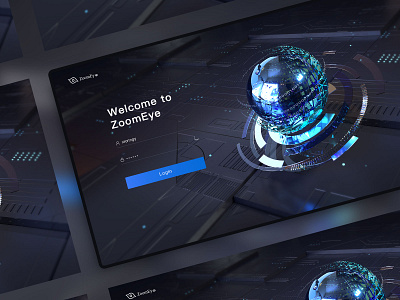 ZoomEye login c4d design illustration login ui ui design ux web website