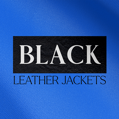 BLACK LEATHER JACKET LOGO banner branding design graphic design illustration illustrator logo photoshop poster typography vector