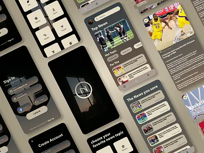 News App app design ui