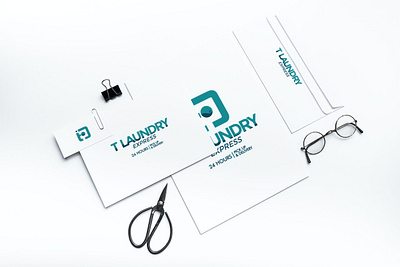 T Laundry Logo branding clean design flat illustrator logo