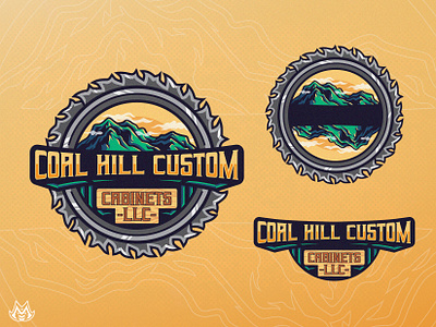 Coal Hill Custom Cabinets LLC art artwork blade branding cabinets coal custom design designer esports grain graphic design hill illustration logo mascot mountain nature saw wood