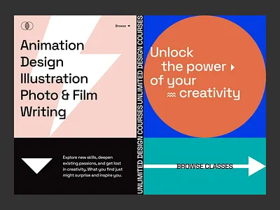 ~ creative online learning ~ abstract colorful creative creative fields design geometry grid learning online learning shapes typography ui design visual design