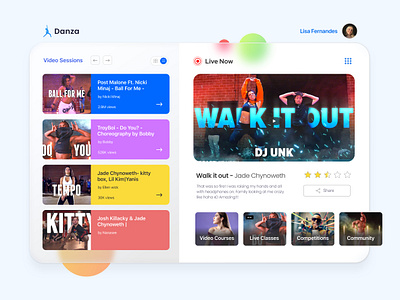 Dance Masterclass classes courses dance dancers danza dashboard design dubai effect faizan saeed famous glass interface masterclass mobile product design uae ui ui design web design