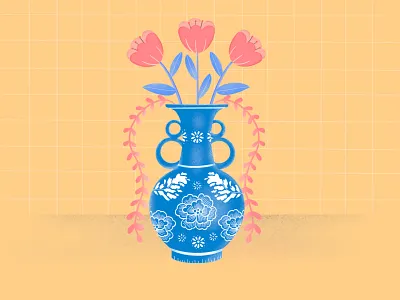 Vase design digitalart digitalilustration illustration plants procreate