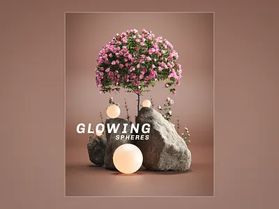 Glowing Spheres. 3d abstract abstractrender aftereffects animation art artwork branding cinema4d daily design illustration logo motion graphics octane photoshop redshift render ui