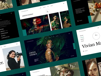 Portfolio Photography clean clean design company dark design green landing landing design photography photography portfolio photography web design portfolio website ui design uiminimal uiux web web design website website design