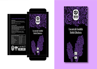 Chocolate Packaging Design black branding cafe chocolate design graphic design great illustration lavender logo packaging pattern popular without sugar