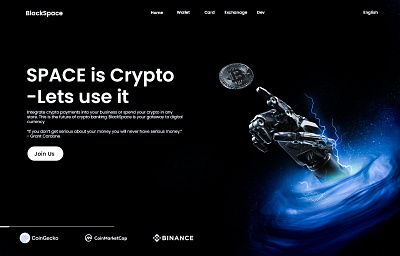 Crypto Website application crypto website hero page ui user interface ux website page