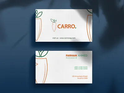 Carro. Business Card Design brand brand design branding business card business card design card design premium business card visiting card