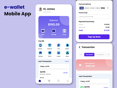 e wallet by ibnu on Dribbble