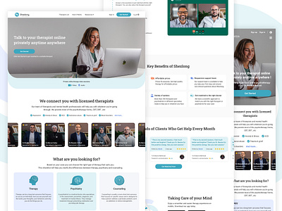 Shezlong Online Therapy - Home Page V 2.0 design home page illustration mental pschotherapy ui ux uxdesign web
