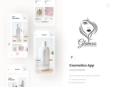 Beauty Product Shop App | Cosmetic - Mobile App app design beauty product cosmetic cosmetics cosmetics product e shop ecommerce ecommerce app design ecommerce uiux mobile app design mobile design product design shopping app skincare ui ux design uiux designer