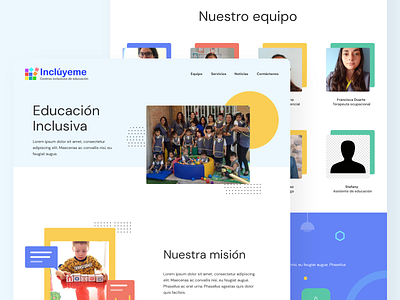 🖍️ Inclúyeme - Educación Inclusiva children design disability figma landing page organization uidesign uxdesign