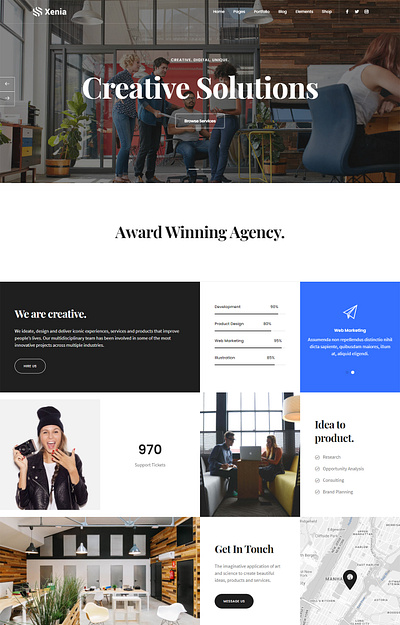 Xenia - Creative Multipurpose WordPress Theme startup