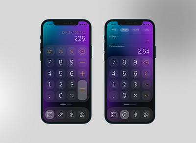 Project 4 - Calculator Redesign 004 app branding calculator daily ui design gradient icon illustration logo typography ui ux vector