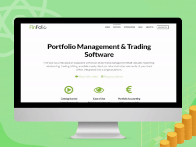Finfolio branding colors custom design design portfolio ui uiux webdesign webportfolio