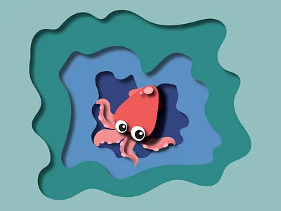 Fish adobe art brading fish graphic design illustration logo papercut