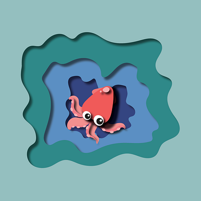 Fish adobe art brading fish graphic design illustration logo papercut