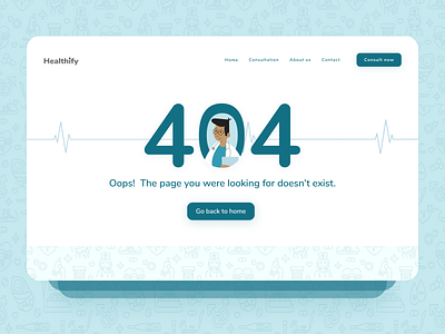 Error Page UI design consulting design doctor dribbble error errorpage figma illustration landing page logo medicine minimal neat people ui uiux ux vector