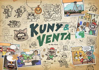 Kuny & Venta cartoon character design comic design travel