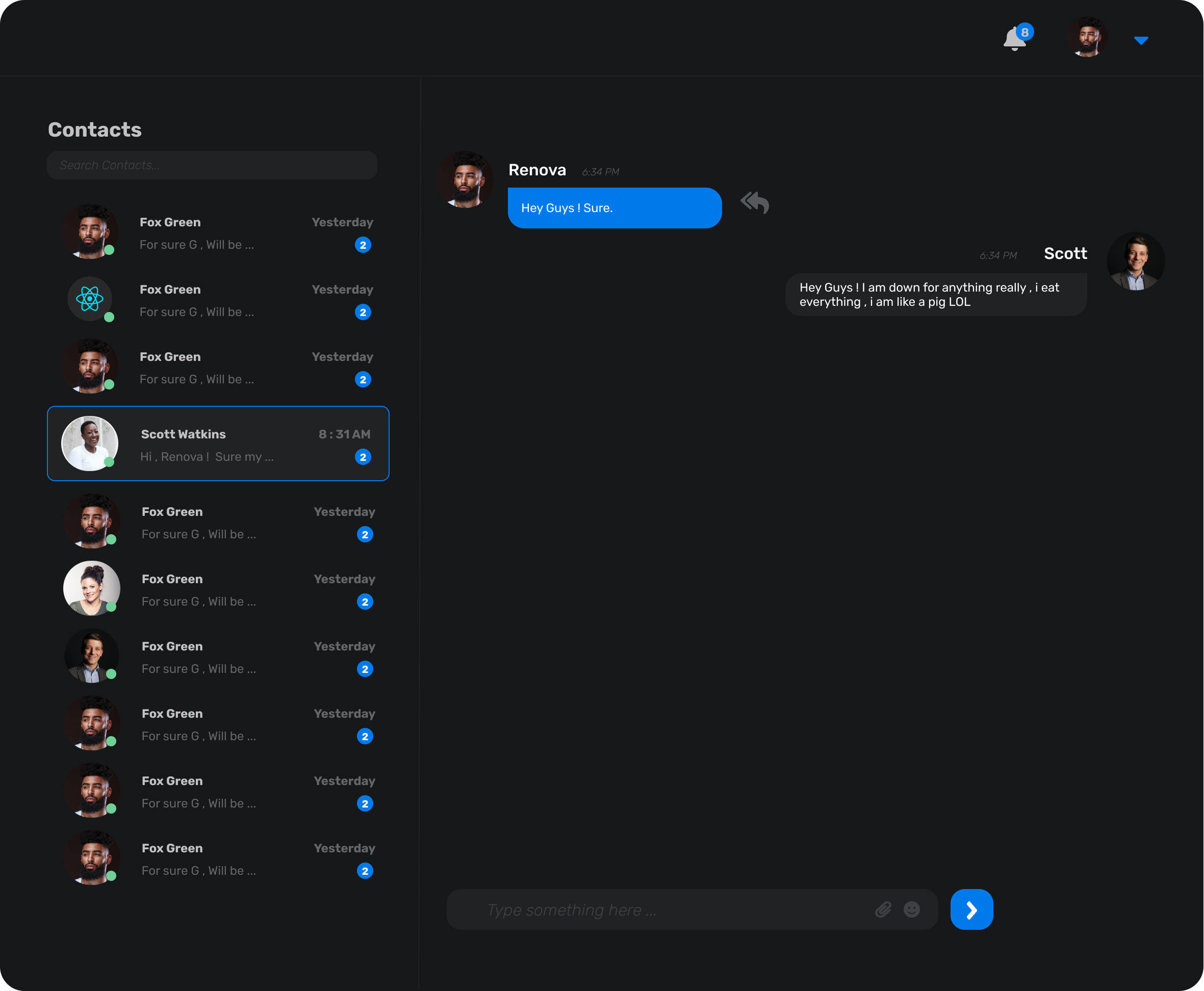 Web Based Messaging App app design ui ux