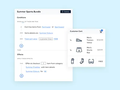 Bundling Feature Mockup - UI app design ui ux web