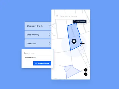 Geofencing Mockup - UI app design ui ux web