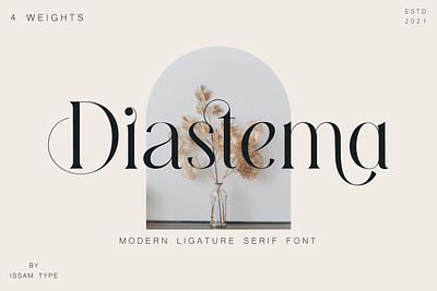 Diastema Modern Ligature Serif Font design social type typeface typogaphy