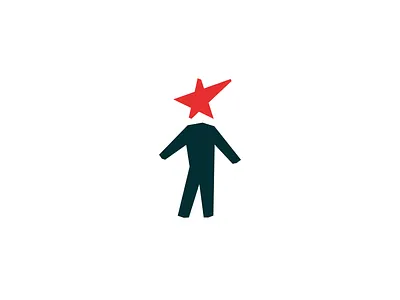 Headstar_t abstract body branding figure geometry head human icon logo man mark minimal red silhouette simple sky star ui visual identity