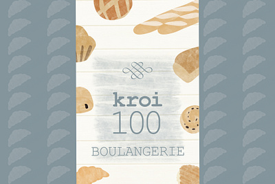 Kroi100 presentation bakery boulangerie brand branding croissant design design graphique designer graphique designer portfolio graphic design graphic designer illustration poster poster design