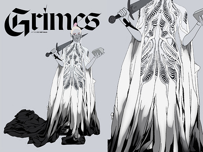 Grimes | MET Gala 2021 celebrities design grimes illustration met gala met gala 2021 typography