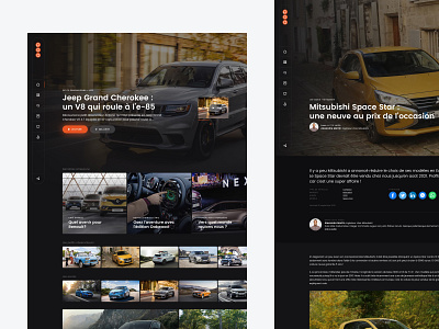 Car blog and streaming platform article article page blog car cars desktop homepage magazine streaming streaming platform ui video videos