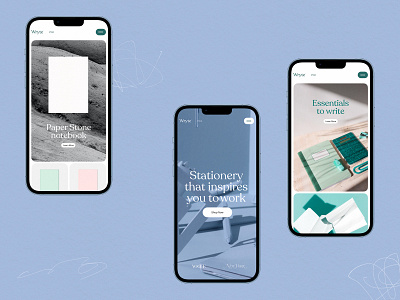 Stationery Ecommerce Mobile Website branding design design studio ecommerce graphic design illustration interaction interface mobile mobile adaptation mobile screens mobile website office responsive design shopping stationery ui ux web design web marketing