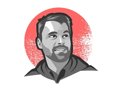 Portrait of Sam Otis illustration portait textured vector