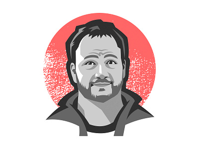Portrait of Corey Vilhauer illustration portrait textrured vector