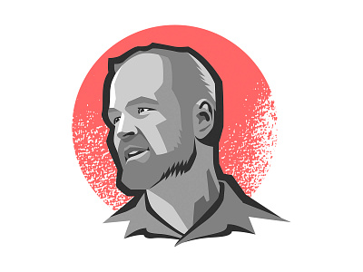 Portrait of Deane Barker illustration portrait textured vector