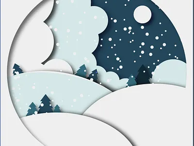 Christmas adobe art brading christmas design graphic design hill illustration logo moon snow ui vector