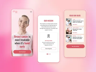 Visual Design App Breast Cancer Foundation app design ui ux web