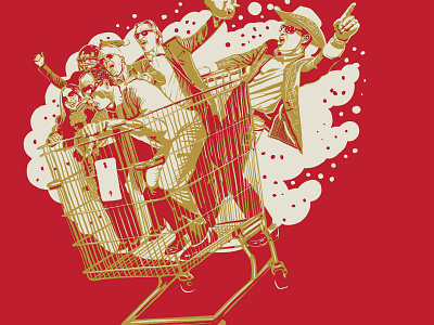 Palomar Merch Design branding chrostmas design drawing illustration jackass