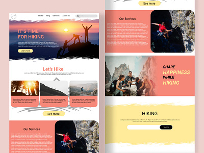 HIKING best site climbing design explore hike hiking mountain tourism tourist travel ui website world