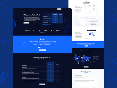 Talon.One Comparison Webpage app design illustration isometric ui ux web