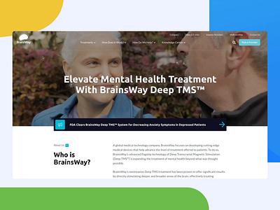 BrainsWay - Navigation animation branding clean design flat graphic design icon identity illustration logo ui
