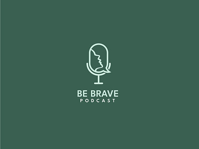 Podcast Logo art brave creativelogo customlogo drawing female feminine gridsystem lettermark linelogo logo logoconcept logoideas logomaker logotype minimal modern podcast tesignlab tesignlab12