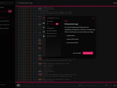 Free-form Modals?! concept dark idea modal mode theme