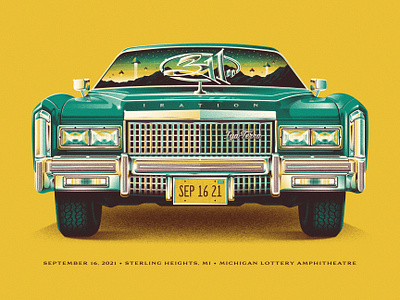 311 Sterling Heights, MI Poster 311 car chrome dan kuhlken detroit dkng dkng studios graphic design illustration nathan goldman poster screenprint silkscreen space ufo vector