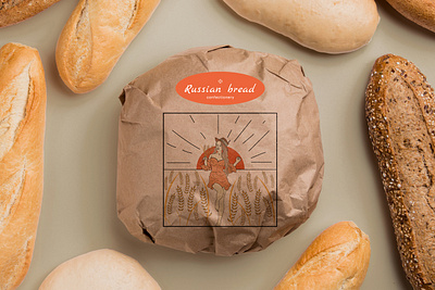 Logo for the confectionery factory "Russian Bread".