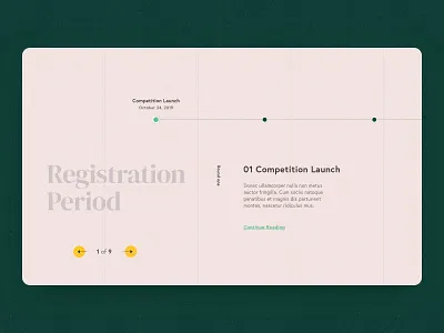Timeline Layout competition green layout timeline typography ui ux web