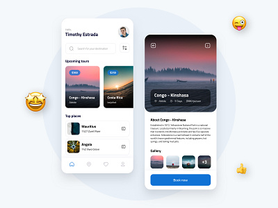 Layouti Travel App app design illustration ui ux